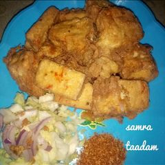 Fried awara with egg A picture of Fried awara with egg.
