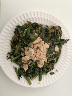 A picture of Veggies with chicken.