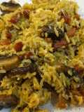 Arroz Cremoso Express de Champiñones y Bacon en Airfryer Cosori