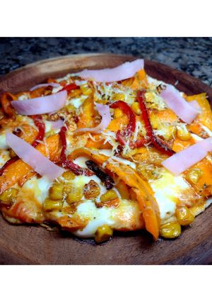 Una foto de Pizza nube Keto