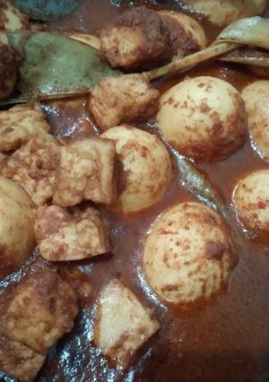 Foto resep Telur tahu bumbu sate (kacang)
