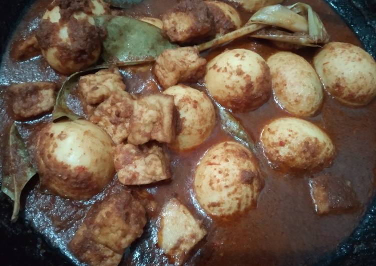 Resep masakan Telur tahu bumbu sate (kacang) | Bahan Membuat Telur tahu bumbu sate (kacang) Yang Lezat Sekali