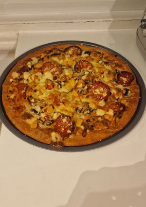 عکسی از دستور پیتزا مخلوط 🍕