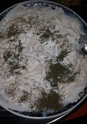 صورة لوصفة معكرونة باللبن