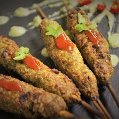 A picture of Grilled Mutton Seekh Kebab.