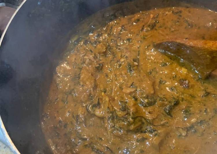 Simple Way to Make Quick Ogbono with bitterleaves