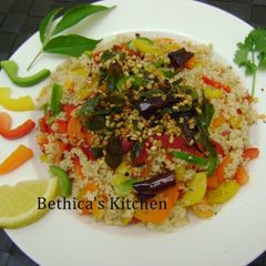 A picture of Spicy Couscous Salad with Indian Tadka.