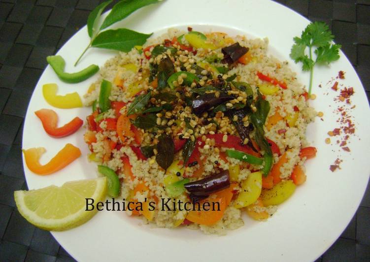 How to Make Homemade Spicy Couscous Salad with Indian Tadka