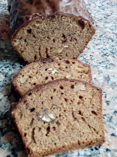 Una foto de Budín de banana y nueces