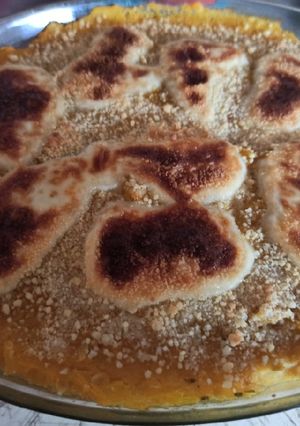 Una foto de Pastel de calabaza y soja