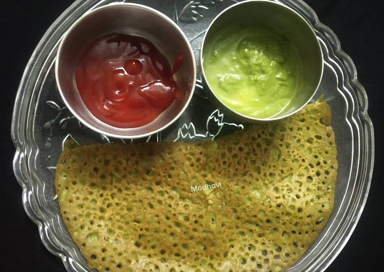 Recipe of Super Quick Homemade Palak_ghavan/dosa