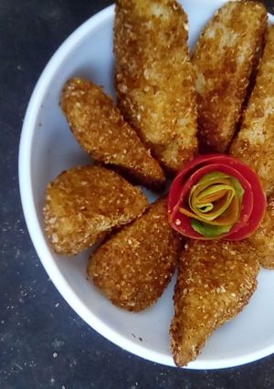 A picture of Ugali fritters.