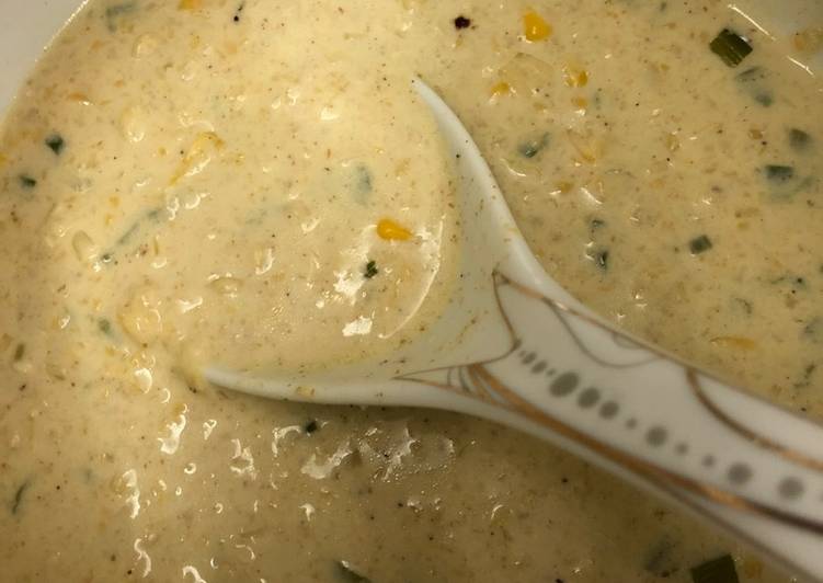 شوربة الذرة بالكريمة