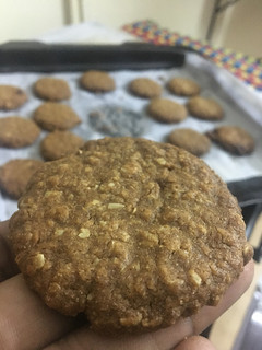 A picture of Whole Wheat Oats Jaggery Biscuits.