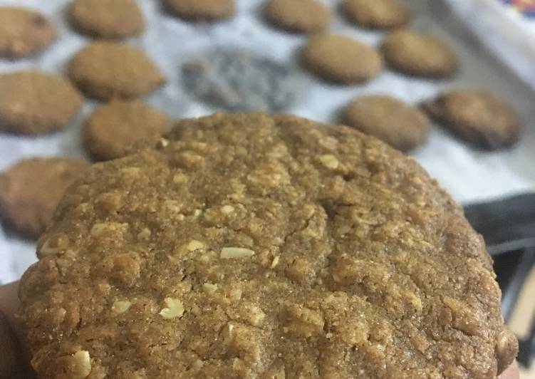 Recipe of Speedy Whole Wheat Oats Jaggery Biscuits