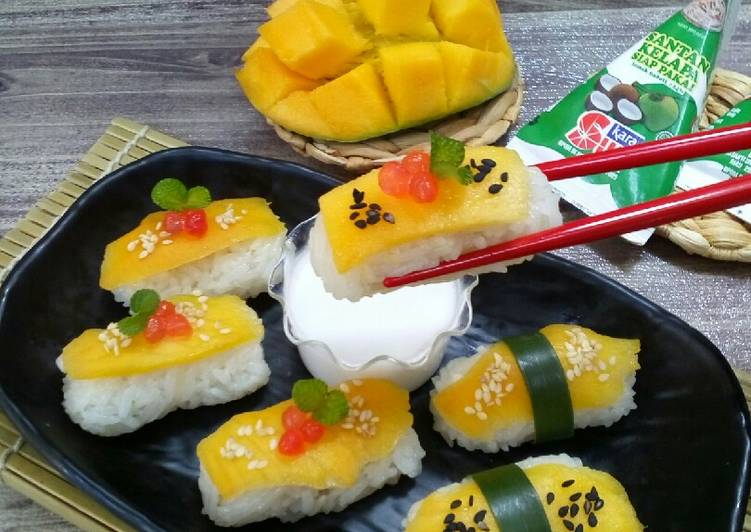 Resep Mango Sticky Rice Sushi🍣 | Tips Membuat Mango Sticky Rice Sushi🍣, Enak Banget