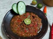 Gambar sambel rampai cabe rawit hijau