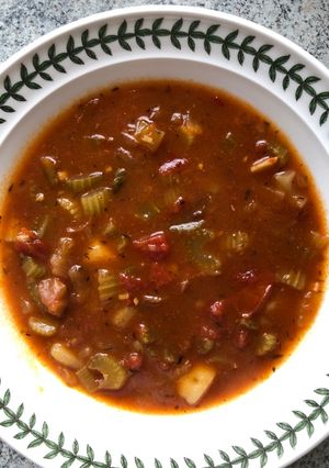 A picture of Use-up Celery & Tomato Soup.