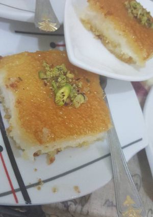 صورة لوصفة بسبوسه بالقشطه