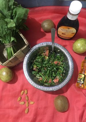 કીવી ગ્વાવા સ્પીનેચ સલાડ(Kiwi Guava spinach salad recipe in Gujarati) રેસીપી મુખ્ય ફોટો