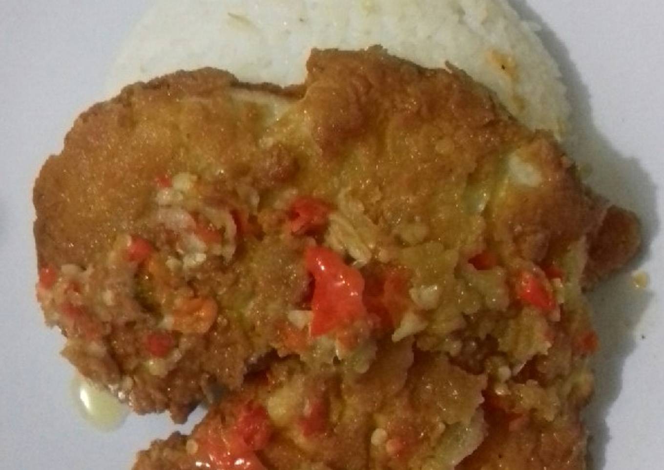 Telur bebek geprek jeriiiit