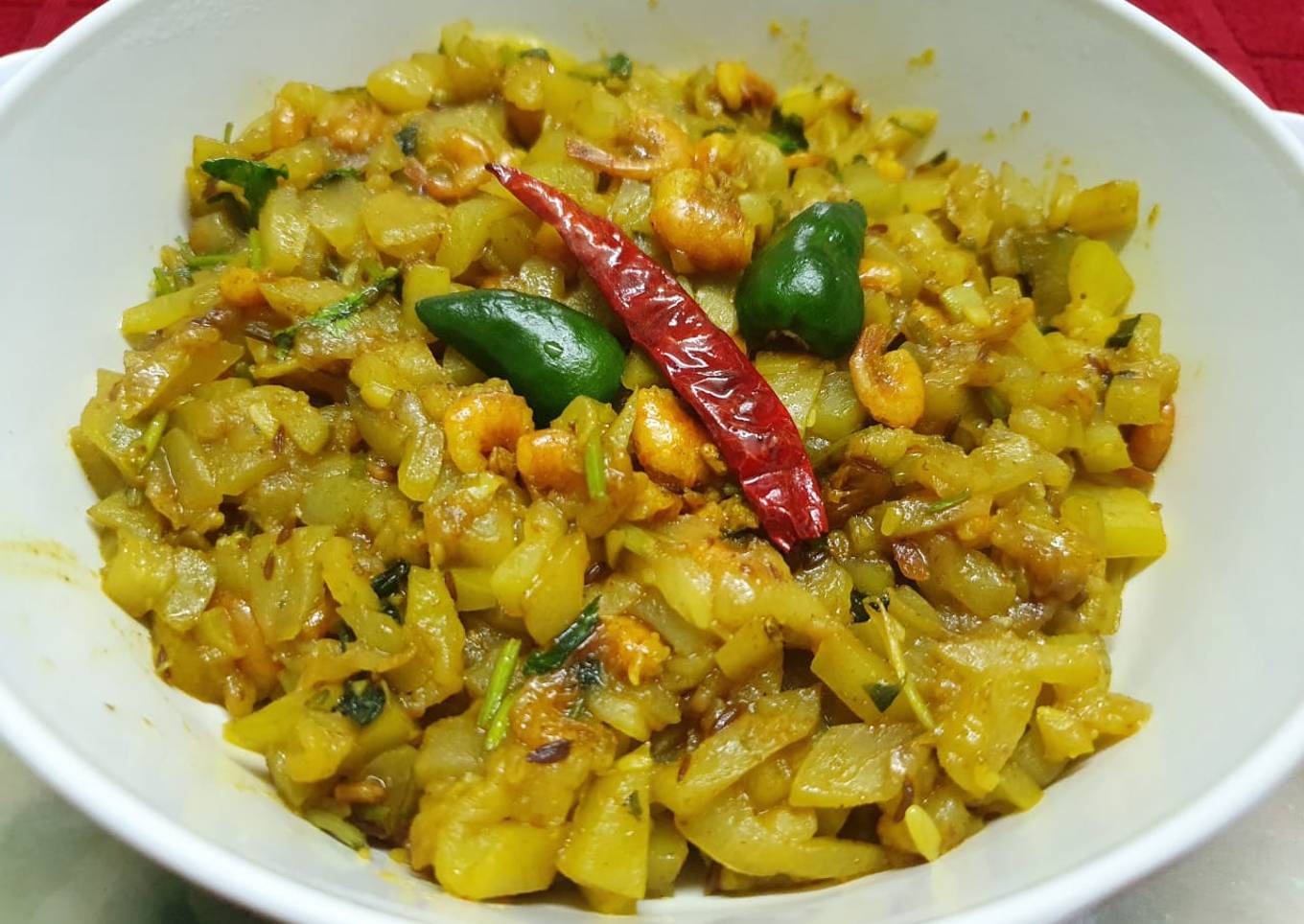 Lao Shangri or shrimp stuffed with pumpkin