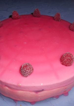 Une photo de Moelleux framboises abricot