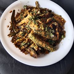 A picture of Besan bhindi.