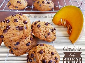 Foto resep Chewy & Soft Pumpkin Chocolate Chip Cookies/ Cookies Labu Kuning
