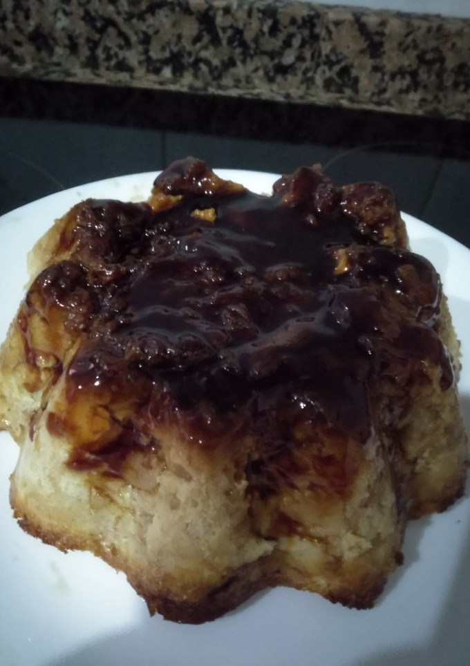 Una foto de Pudin dulce de churros/porras