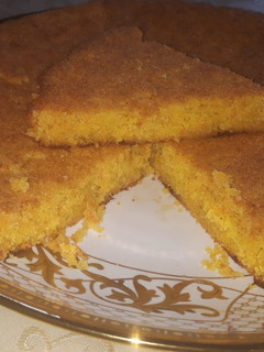 صورة لوصفة بسبوسة بالجزر والبرتقال 😋😋😋😋😋