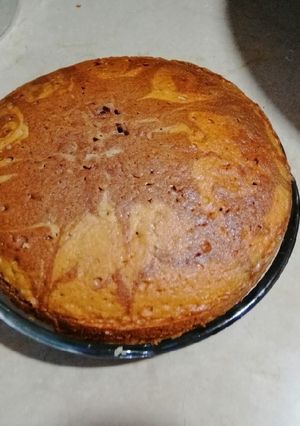 A picture of Banana marble cake.
