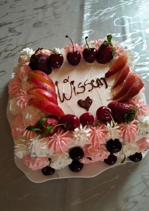 صورة لوصفة كعكة عيد ميلاد 🎂❤️