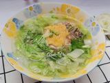 Canh cải xoăn nấu gà
