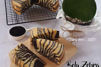 Langkah Mudah untuk Menyiapkan 331. Bolu Zebra Putih Telur Murah