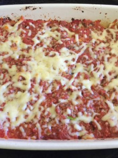 Una foto de Lasagna de berenjena y zuquini