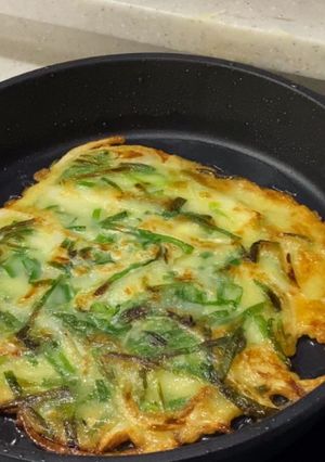 A picture of Chives Pancake | Korean Dish.