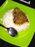 Banga stew and white rice