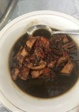 Foto resep Tumis cumi tinta hitam