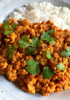 A picture of Tofu Soboro Curry.