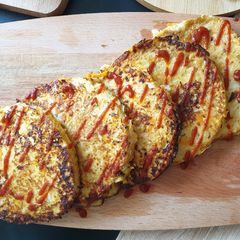 A picture of Pajeon (Korean Cabbage Pancakes).