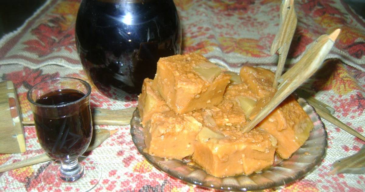 Budin de pan con dulce de batata hecho con flan Receta de La profe