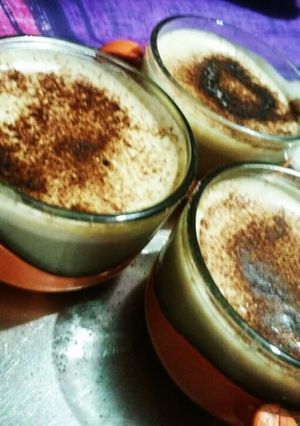 A picture of Sweetened condensed coconut milk coffee.