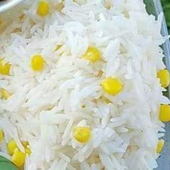 A picture of White rice with masaca.
