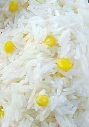 A picture of White rice with masaca.