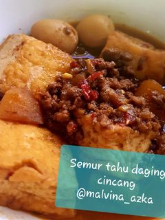 Foto resep Semur Tahu Daging cincang ekonomis