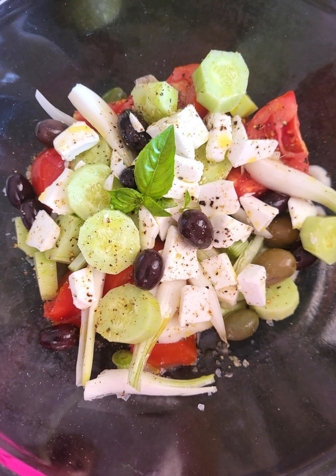 Una foto de Ensalada griega con alficoz