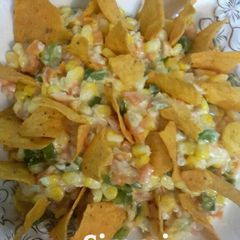A picture of Corn nachos chaat.