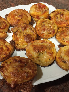 Una foto de Minipizzas en espiral de hojaldre