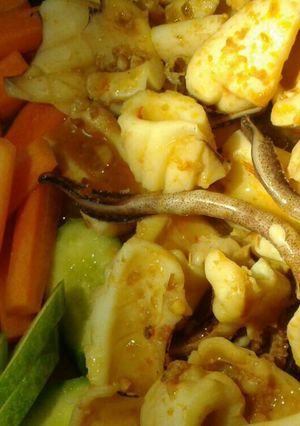 Hình của món Mực nướng cay.